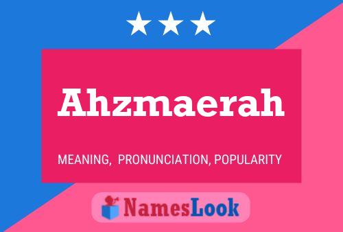 Ahzmaerah Name Poster