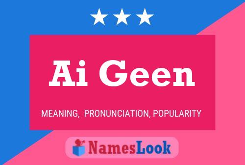 Ai Geen Name Poster