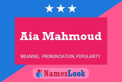 Aia Mahmoud Name Poster