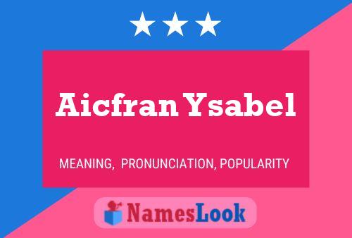 Aicfran Ysabel Name Poster