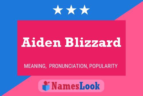 Aiden Blizzard Name Poster