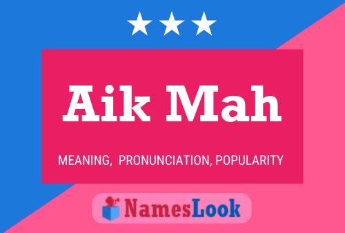 Aik Mah Name Poster