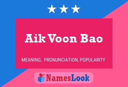 Aik Voon Bao Name Poster