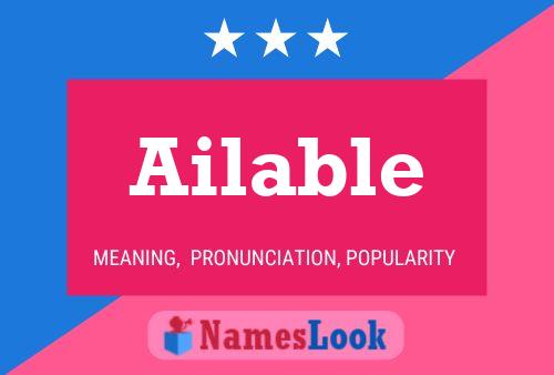 Ailable Name Poster