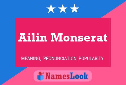 Ailin Monserat Name Poster