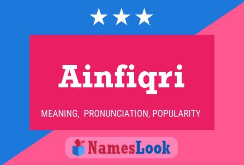 Ainfiqri Name Poster