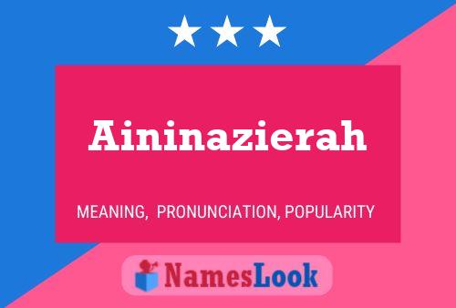 Aininazierah Name Poster