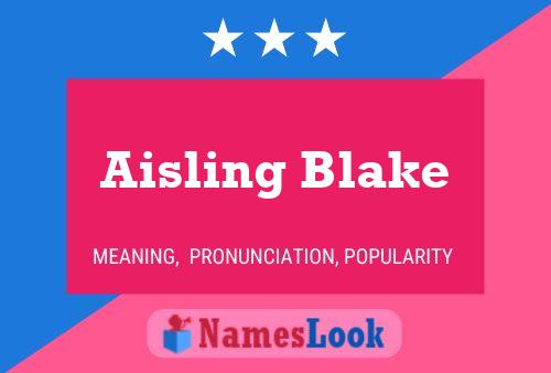 Aisling Blake Name Poster