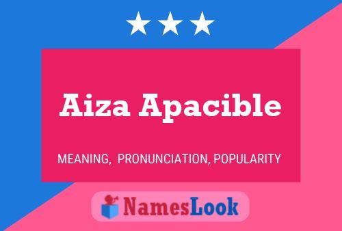 Aiza Apacible Name Poster