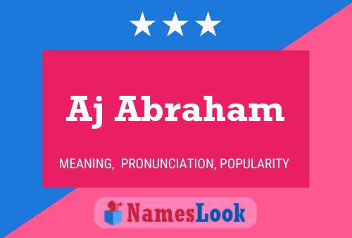 Aj Abraham Name Poster