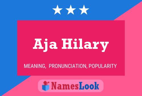 Aja Hilary Name Poster