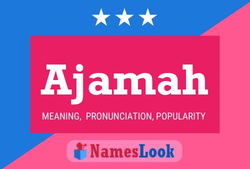 Ajamah Name Poster