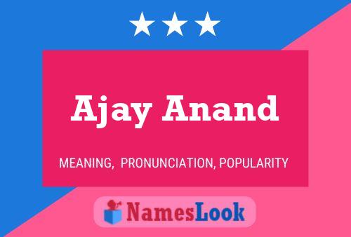 Ajay Anand Name Poster