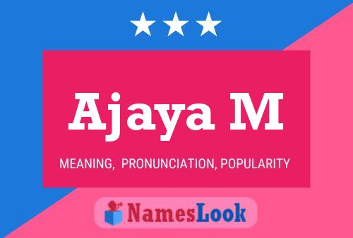 Ajaya M Name Poster