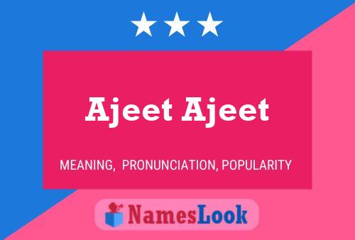 Ajeet Ajeet Name Poster