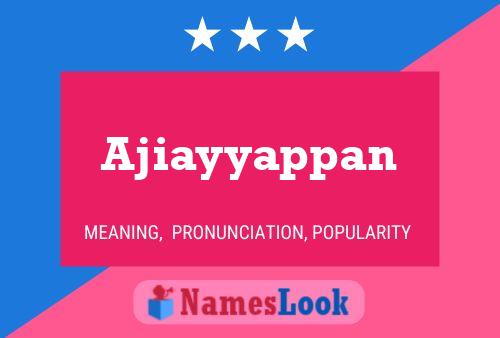 Ajiayyappan Name Poster