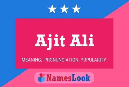 Ajit Ali Name Poster