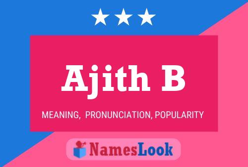 Ajith B Name Poster