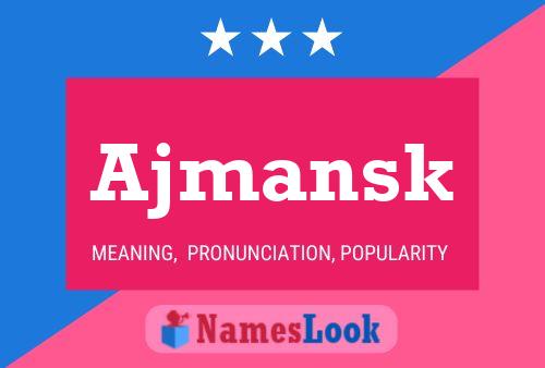 Ajmansk Name Poster