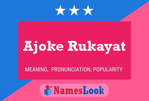 Ajoke Rukayat Name Poster