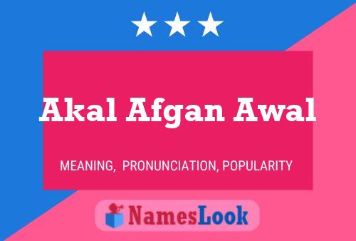 Akal Afgan Awal Name Poster