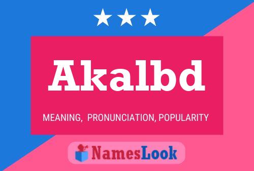 Akalbd Name Poster