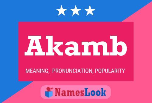 Akamb Name Poster