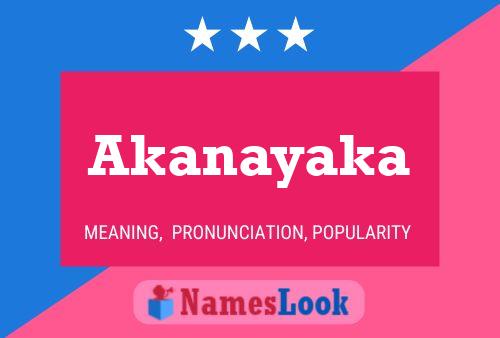 Akanayaka Name Poster