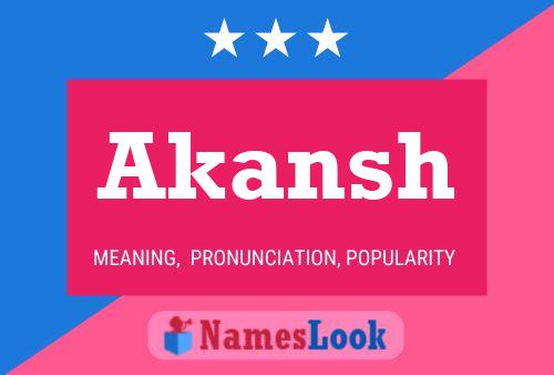 Akansh Name Poster