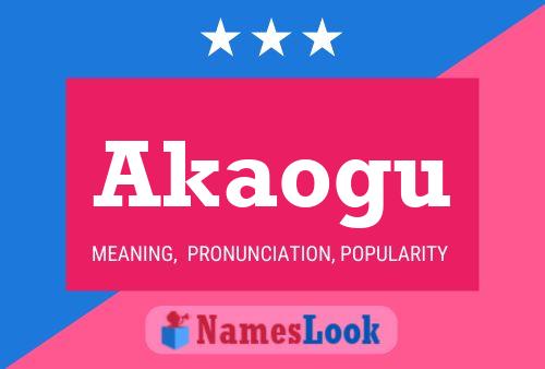 Akaogu Name Poster