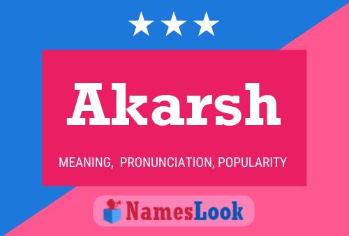 Akarsh Name Poster