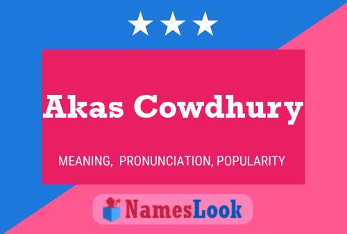 Akas Cowdhury Name Poster