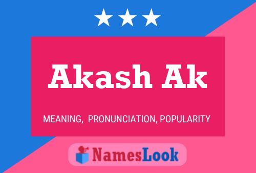 Akash Ak Name Poster