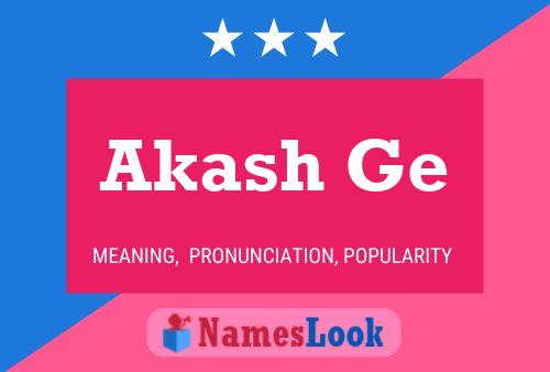 Akash Ge Name Poster