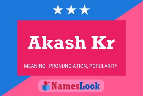 Akash Kr Name Poster