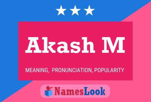 Akash M Name Poster