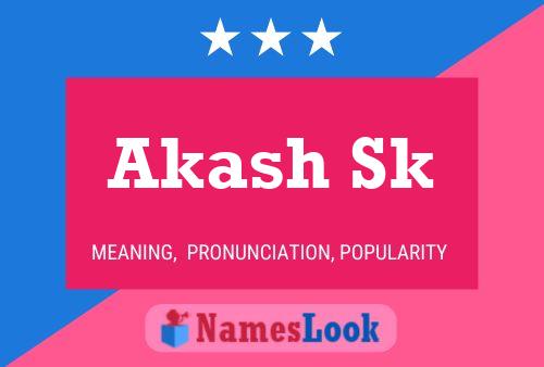 Akash Sk Name Poster