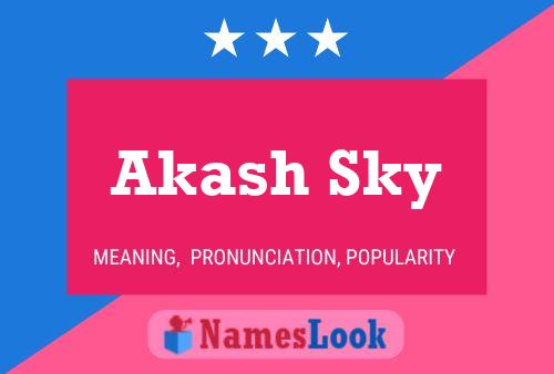 Akash Sky Name Poster