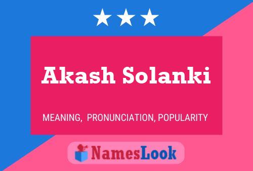 Akash Solanki Name Poster