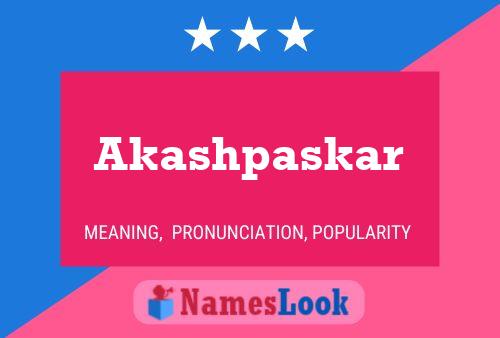 Akashpaskar Name Poster