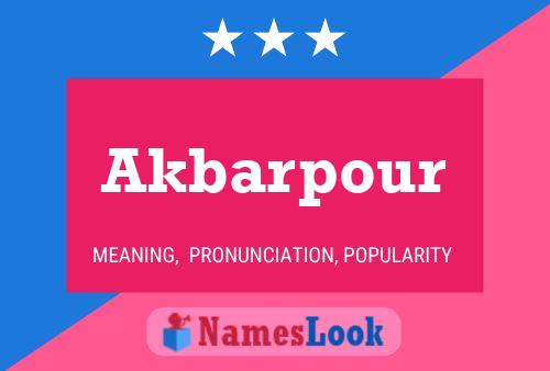 Akbarpour Name Poster