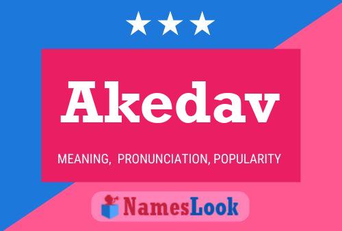 Akedav Name Poster