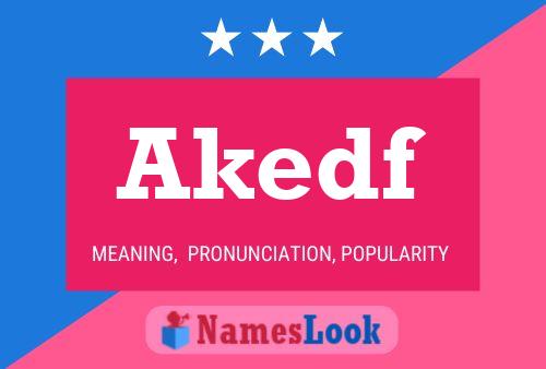 Akedf Name Poster