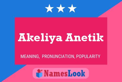 Akeliya Anetik Name Poster