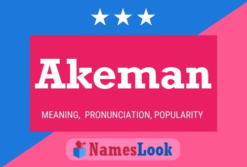 Akeman Name Poster