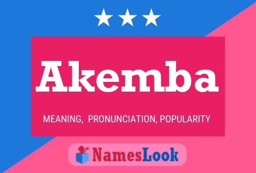 Akemba Name Poster