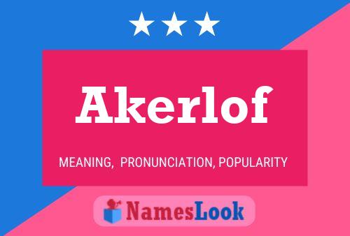 Akerlof Name Poster