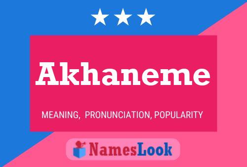 Akhaneme Name Poster