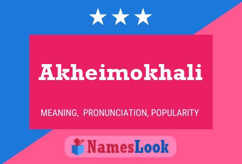 Akheimokhali Name Poster