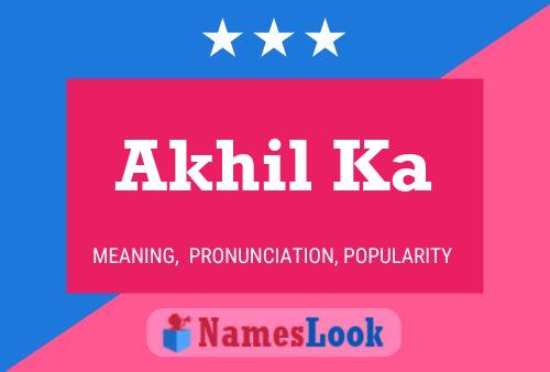 Akhil Ka Name Poster